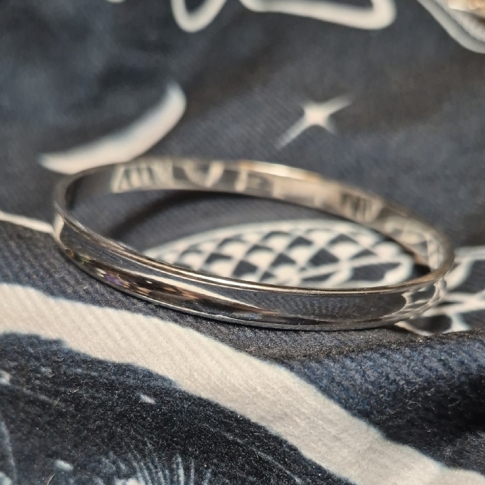 Monet Silver Tone Solid Bracelet